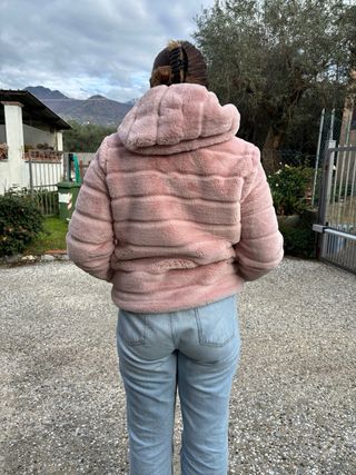 pelliccia rosa comoda