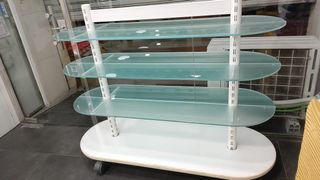 Estantería Modular Cristal y Metal