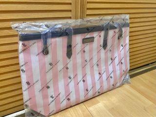 Bolso Tote Victoria's Secret Rayas Rosa y Blanco