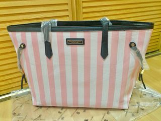 Bolso Tote Victoria's Secret Rayas Rosa y Blanco