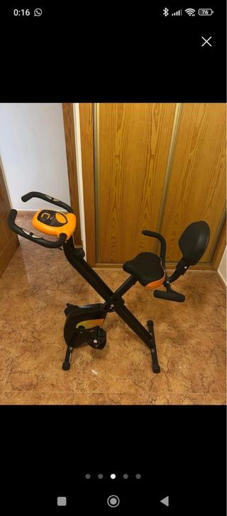 Bici estática plegable con asiento