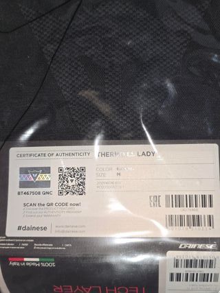 Camiseta Térmica Moto Mujer Dainese T/M NUEVA