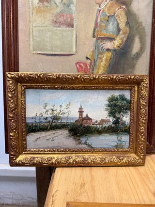 Dos óleos antiguos sobre tabla