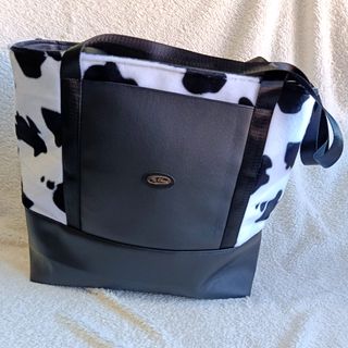 Bolso Tote Estampado de Vaca con polipiel
