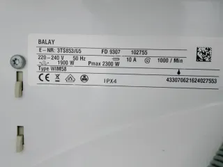 Lavadora Balay 1000 rpm