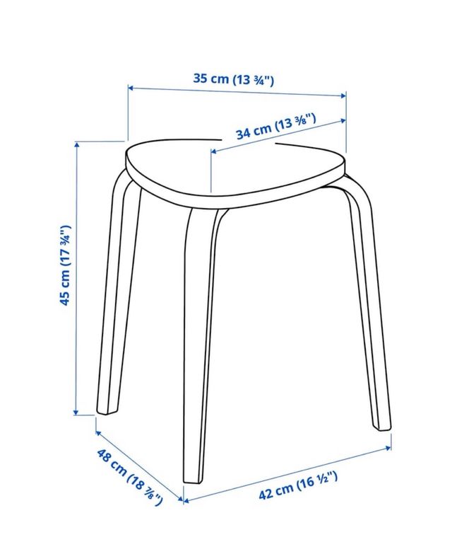 4 sgabelli in legno di betulla IKEA KYRRE