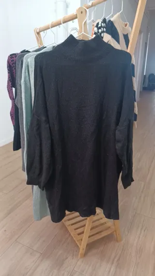 Jersey vestido de cuello alto