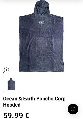 Poncho Ocean & Earth Gris con Capucha