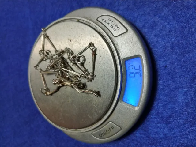 Collar con Cristo en Plata maciza