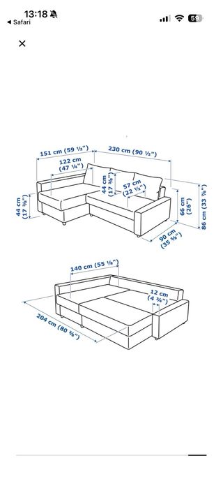 Sofá Friheten 3 plazas chaiselongue Ikea