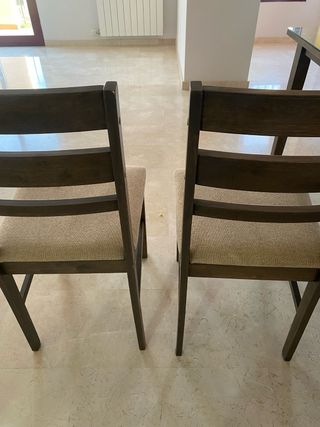 Pack 4 Sillas Comedor Madera Tapizadas