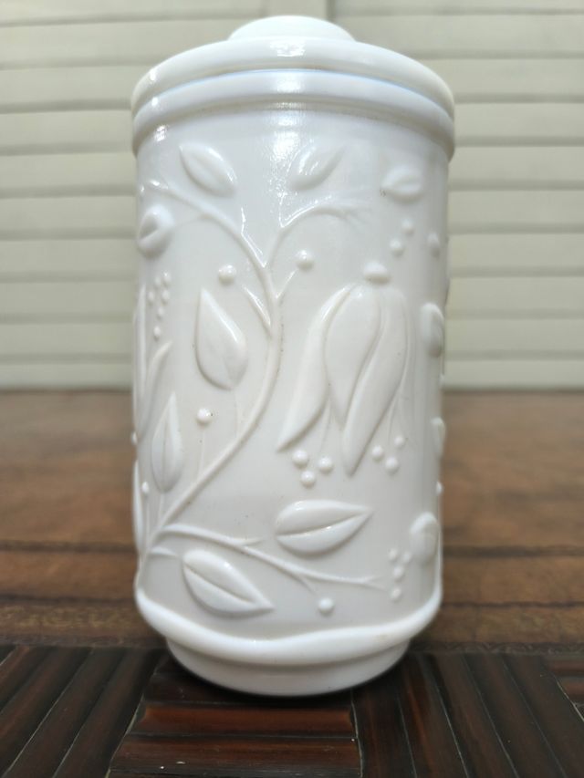 Flacone opalescente con coperchio