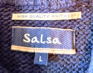 Jersey Salsa Jeans azul con estampado