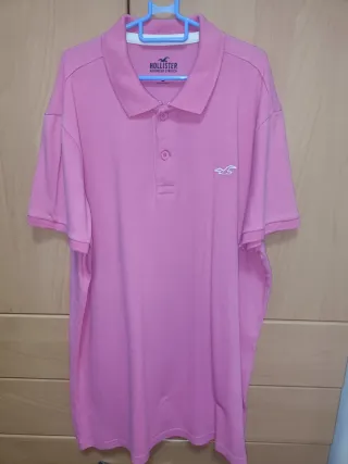 Polo Hollister Rosa Talla M
