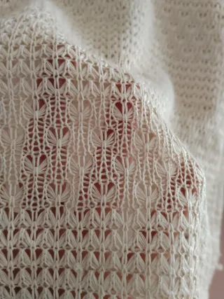 Jersey de punto beige manga larga