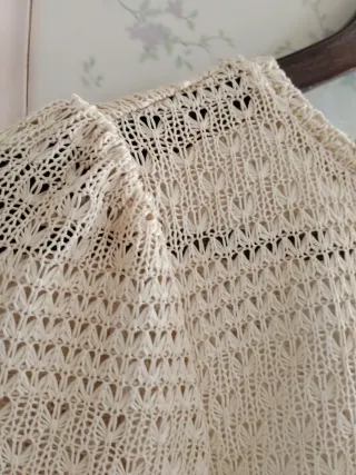 Jersey de punto beige manga larga