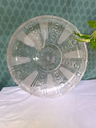 Centro de mesa cristal con frutas de piedra