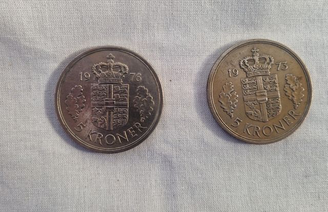 Lote de Monedas antiguas coronas danesas años 70