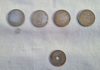 Lote de Monedas antiguas coronas danesas años 70