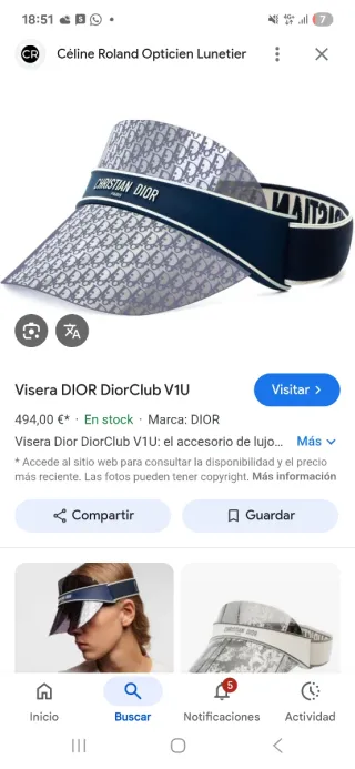 Visera Dior
