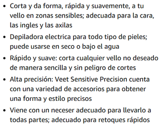 Recortador Eléctrico Veet Sensitive Precision