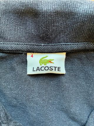 Polo Lacoste manga larga azul