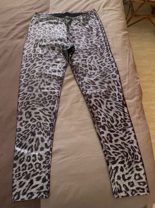Mallas fiesta animal print plateadas