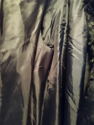 Abrigo de piel negro mujer