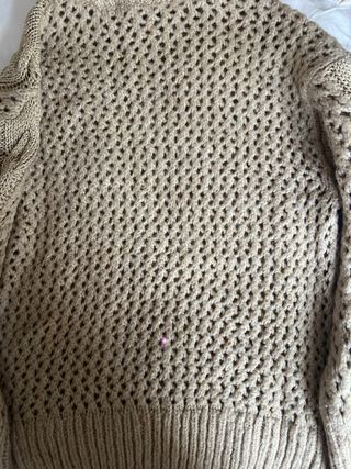 Jersey Zara Ochios Metalizado Beige y oro