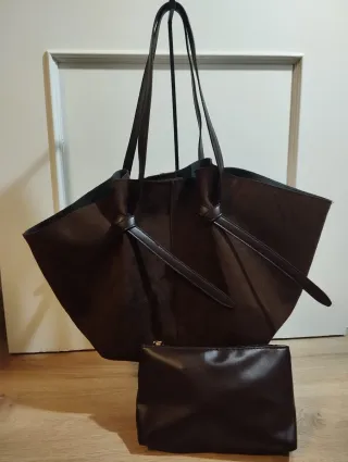 Bolso shopper marrón