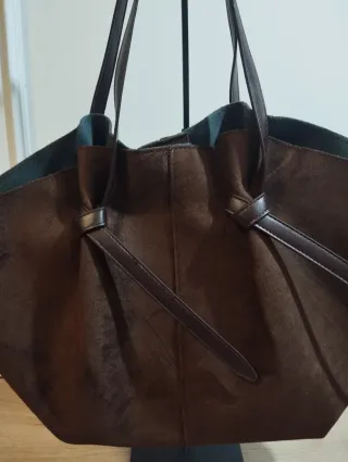 Bolso shopper marrón