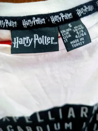Camiseta Harry Potter Talla S Blanca
