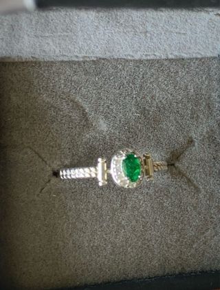 Anillo Plata con Tsavorita Natural