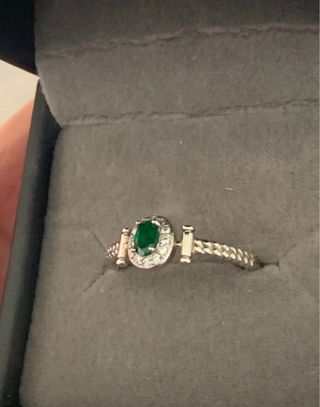 Anillo Plata con Tsavorita Natural