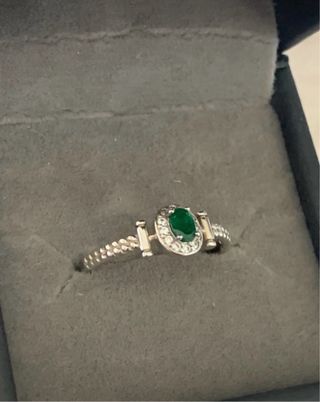 Anillo Plata con Tsavorita Natural