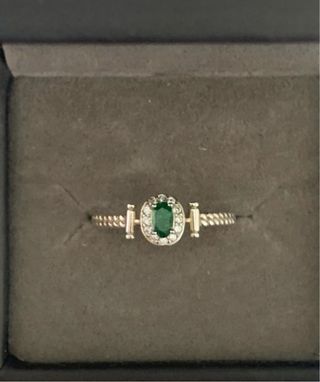 Anillo Plata con Tsavorita Natural