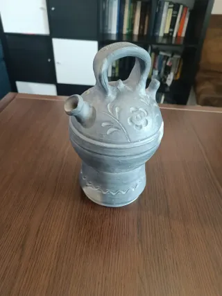 Botijo cerámica negra Verdú tradicional