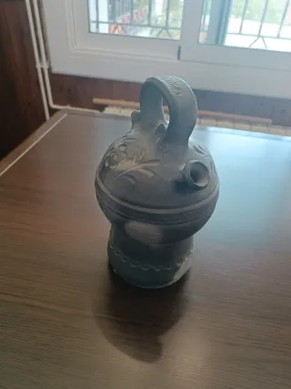 Botijo cerámica negra Verdú tradicional