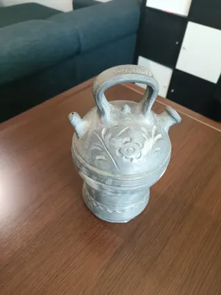 Botijo cerámica negra Verdú tradicional