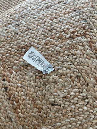 Puf de yute natural beige y marrón