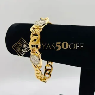 Pulsera Cartier Versace Bicolor 15mm 18K