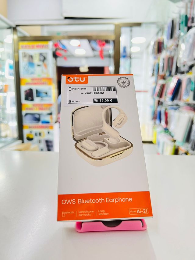 Auriculares Bluetooth OWS AI-21 Beige/Dorado