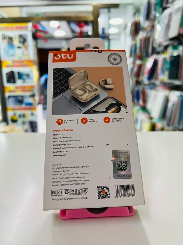 Auriculares Bluetooth OWS AI-21 Beige/Dorado