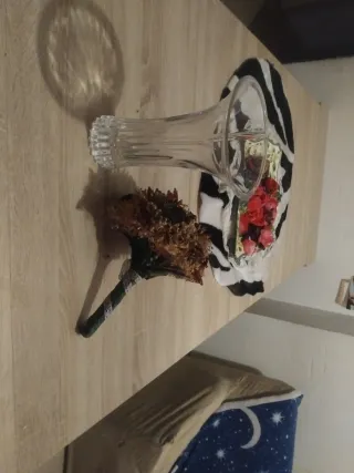 Vaso in cristallo trasparente