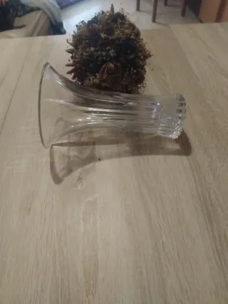 Vaso in cristallo trasparente