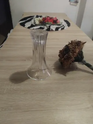 Vaso in cristallo trasparente