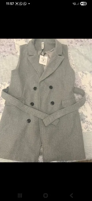Abrigo chaleco gris talla M
