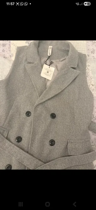 Abrigo chaleco gris talla M
