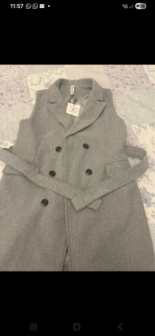 Abrigo chaleco gris talla M