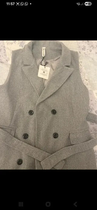 Abrigo chaleco gris talla M